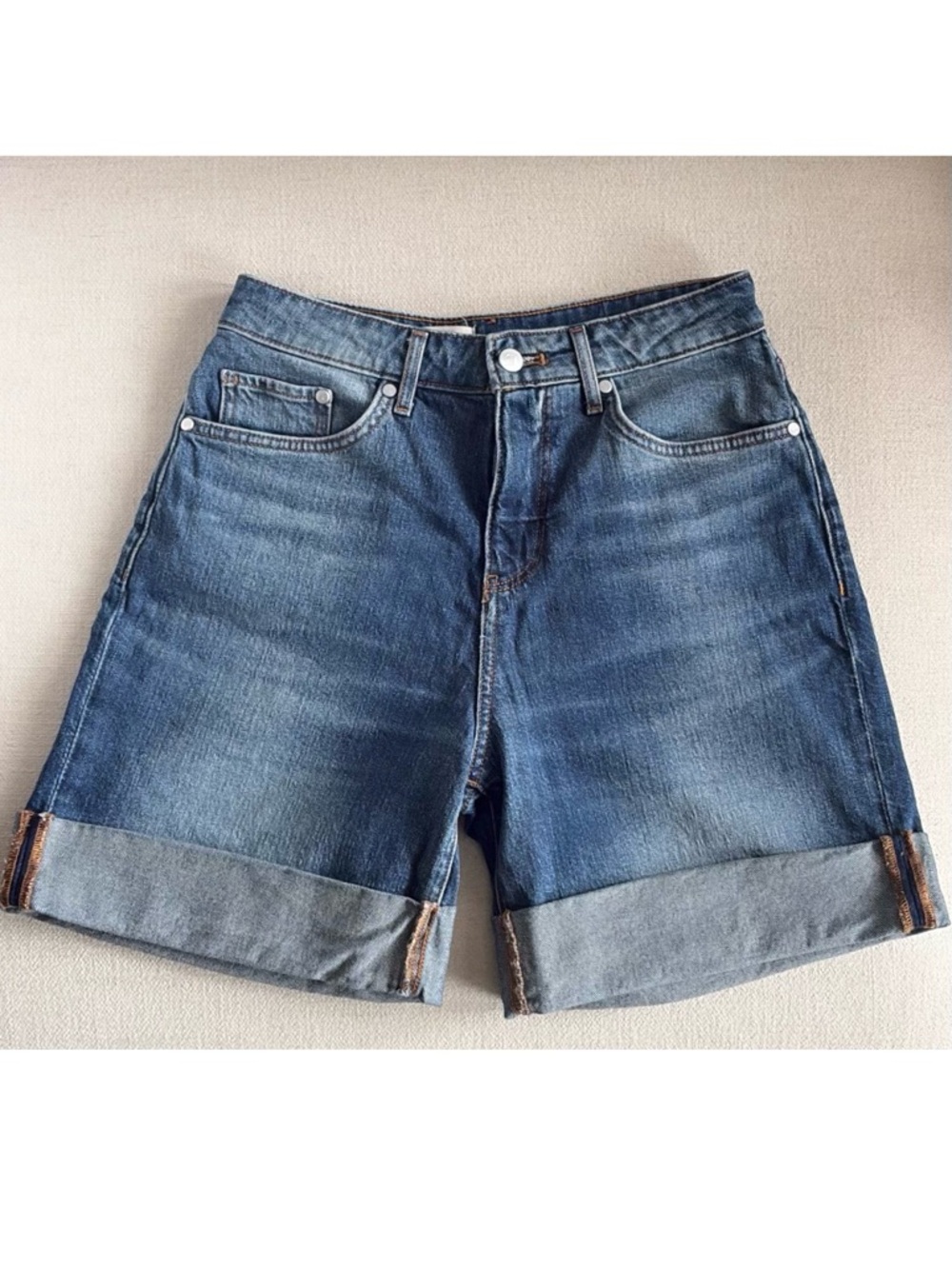The Austyn High-Rise Cuffed Jean Shorts by Pilcro Anthropologie size 26 denim